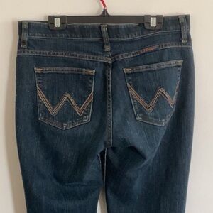 Wrangler Blue Straight Leg Jeans with Iconic Stitching